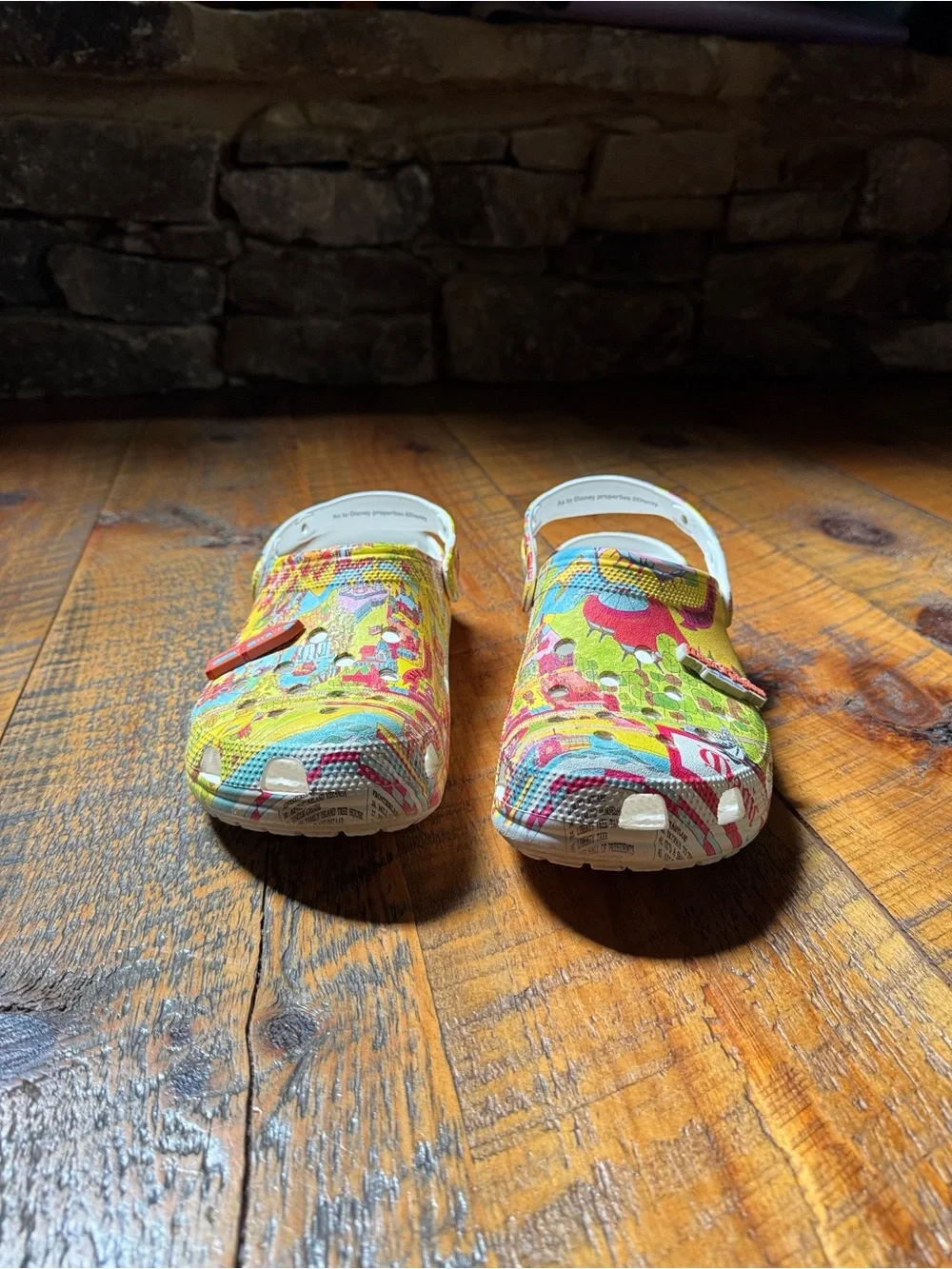Disney Walt Disney World 50th Anniversary crocs with park map print Size 12